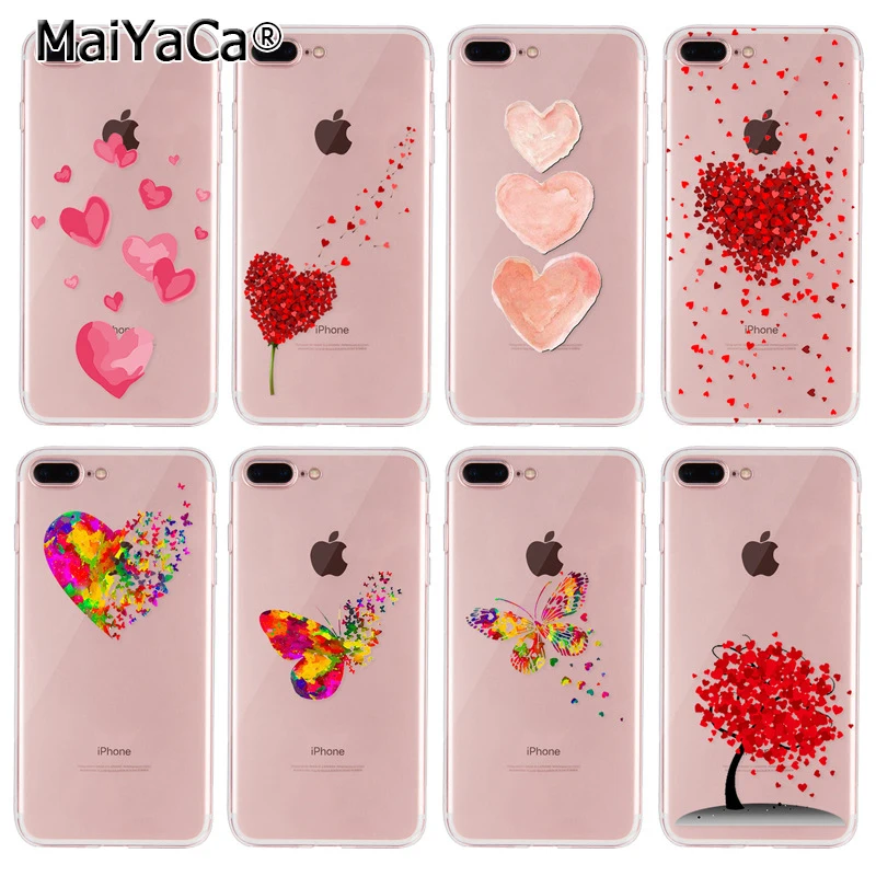 MaiYaCa чехол для телефона акварель бабочка любовь Сердце iPhone 5 5s 11pro 12pro max 12mini 6 7 8plus x