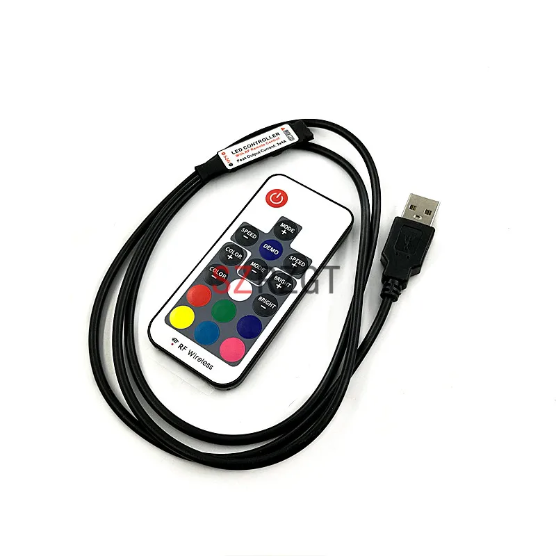 DC 5 24V USB контроллер RF беспроводной пульт дистанционного управления Диммер Мини 3key
