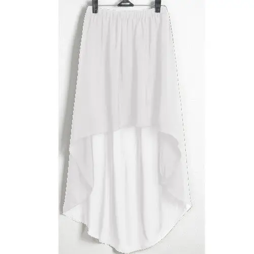 Женская шифоновая юбка на заказ черная Асимметричная макси с высокой талией и