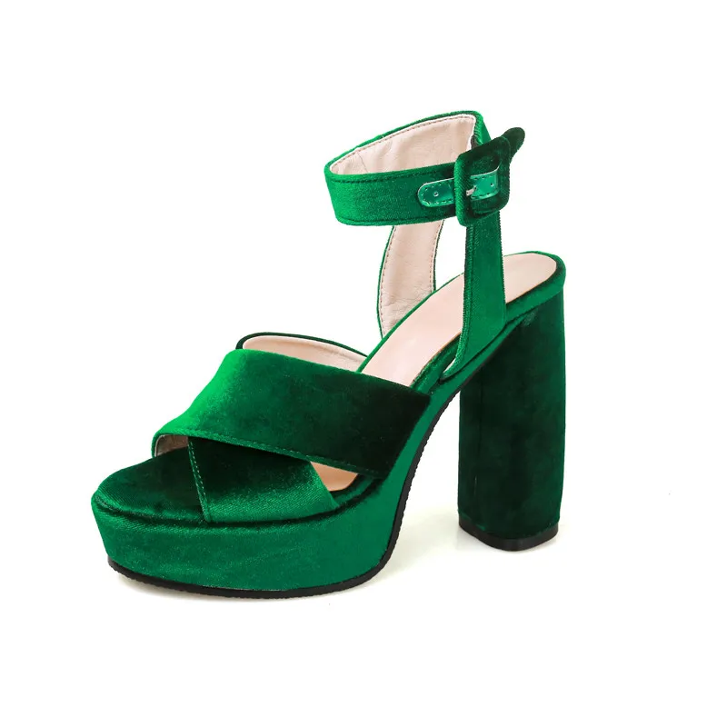 Женские босоножки на платформе летние бархатные сандалии платформе|sandals platform|women