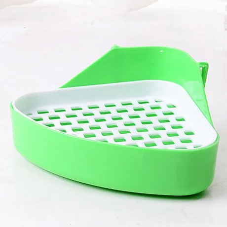 green Rabbit Toilet ПЭТ туалет для кошек и кроликов для небольшого животного хомяка клетка морская свинья подстилка угловой подстилка для домашних животных тренировочный поднос - Цвет: green Rabbit Toilet