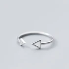 MloveAcc горячая Распродажа 925 пробы серебряные геометрические треугольные открытые кольца на палец для женщин ювелирные изделия из стерлингового серебра подарок