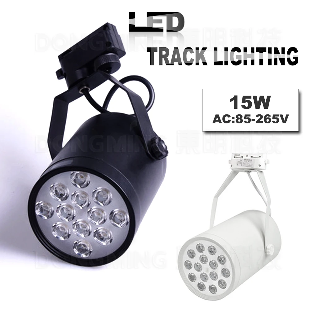 4pcs LED track lighting showrooms full set 15W Warm White High Power spotlights clothing store spotlights Track Rail Light