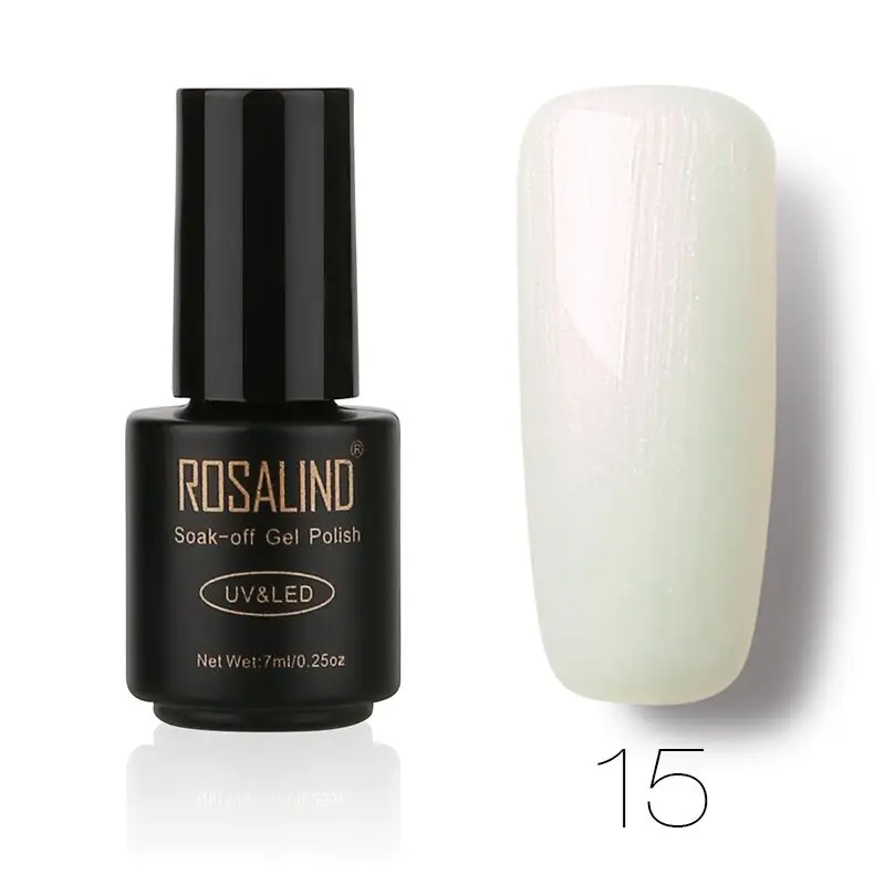 15 Бренд Rosalind, Гель-лак для ногтей, косметика, 1 шт., украшение для дизайна ногтей, высокое качество, винно-красный, розовый, 7 мл, замачиваемый, УФ светодиодный Гель-лак - Цвет: 15