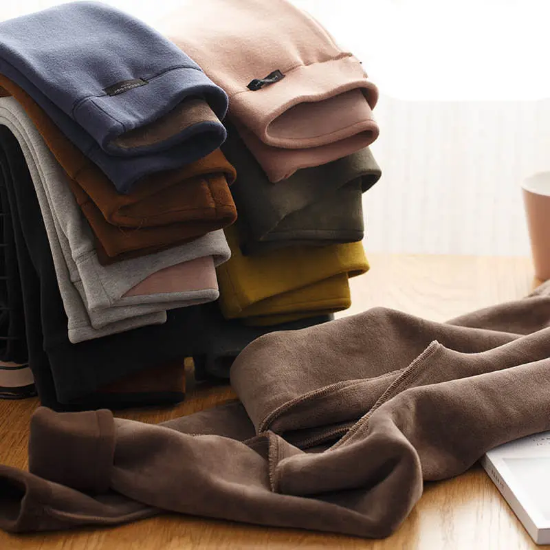 Плотные зимние леггинсы женские бархатные с высокой талией теплые брюки