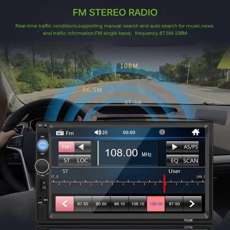 Автомобильный mp5-плеер с 7 дюймовым HD-экраном USB FM-трансмиттером и U-диском |