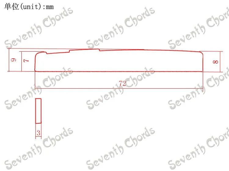 Седло для акустической гитары с полной компенсацией 10 шт. 72x3x9 мм|guitar parts saddle|guitar