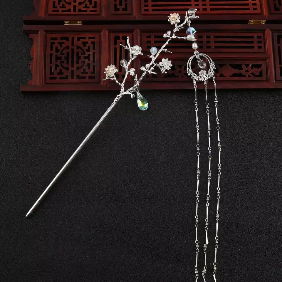 Древний костюм шины hanfu использование и ручной волос элемент к зажиму и древний шаг встряхнуть кисточкой аксессуары комплект - Цвет: Single step