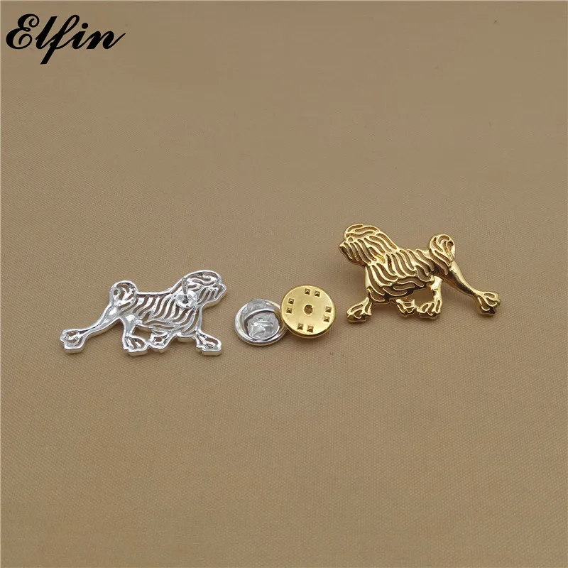 Эльфин оптом Lowchen Броши золотого цвета серебряный цвет модные броши в форме
