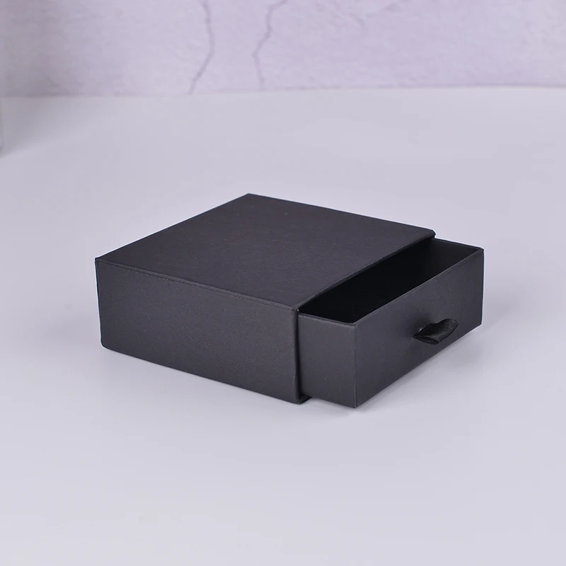 100 шт./лот производство на заказ черный ящик картонная коробка упаковка серьги браслет ожерелье подвеска коробка тиснение фольгой логотип