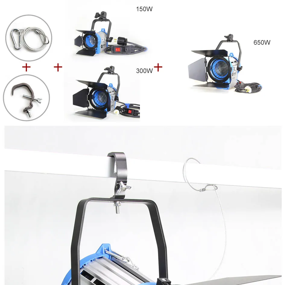 ALUMOTECH как ARRI 150W+ 300Wx2+ 650W вольфрамовый Точечный светильник Френеля+ подставки* 4+ софтбокс+ чехол с лампа на колеса комплект для фотографии Sutdio