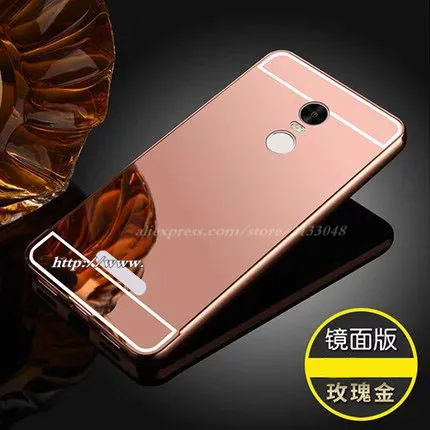 Luxury Gold Plating Aluminum Metal Frame+Mirror case For Lenovo K6 note Case 5.5&quot Cover Back |
