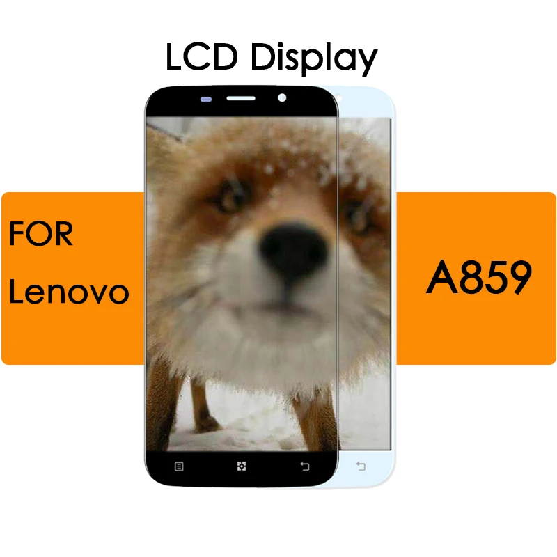 Дисплей в сборе с сенсорным экраном дигитайзером и рамкой для Lenovo A859 полной