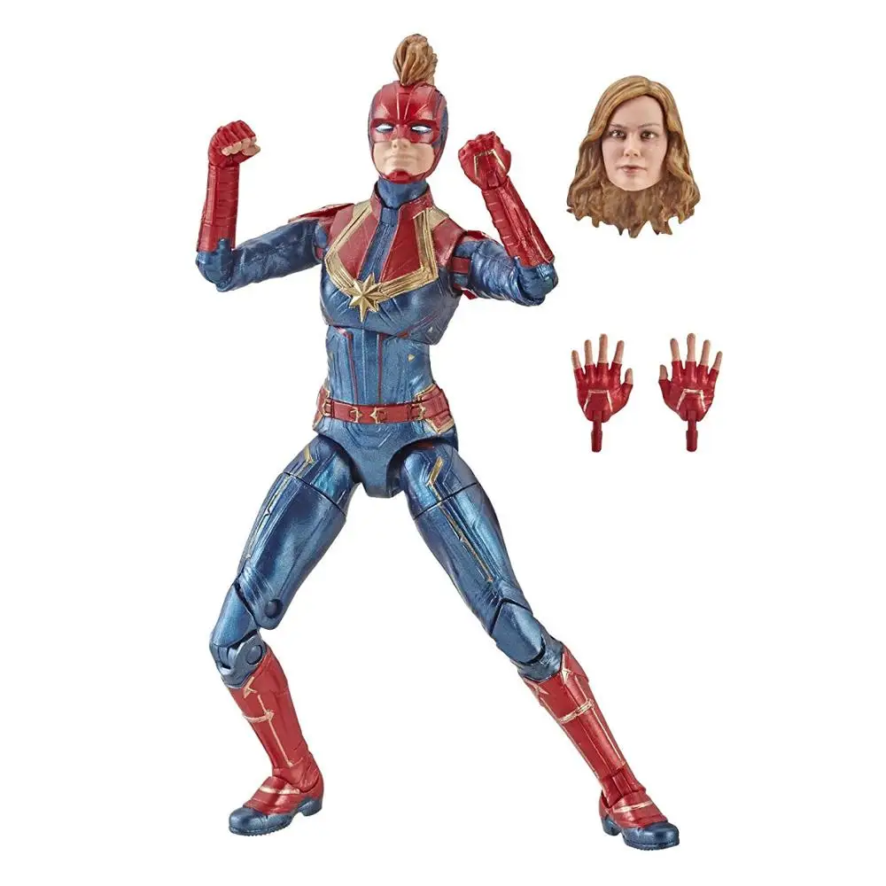 Marvel Avengers Endgame Legends серии капитан Марвел голова может быть изменена ПВХ фигурка
