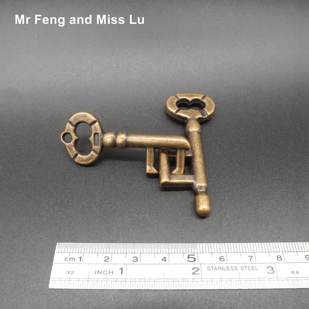 Retro Cast Alloy Key Ring Puzzle Logical Toy Open Brain Intelligence Games | Игрушки и хобби