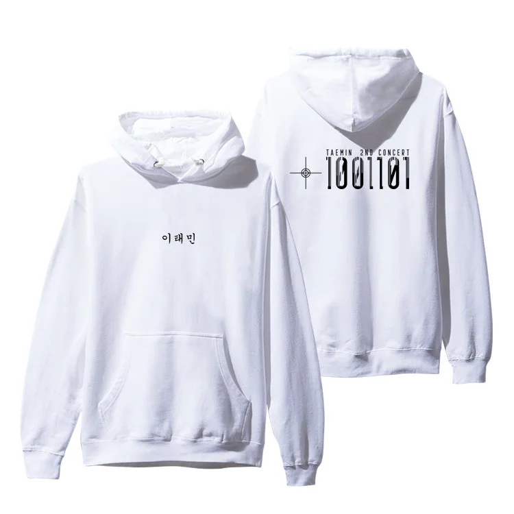 Shinee taemin концерт T1001101 же печать пуловер толстовки унисекс kpop k-pop моды флис/тонкие Свободные Толстовка