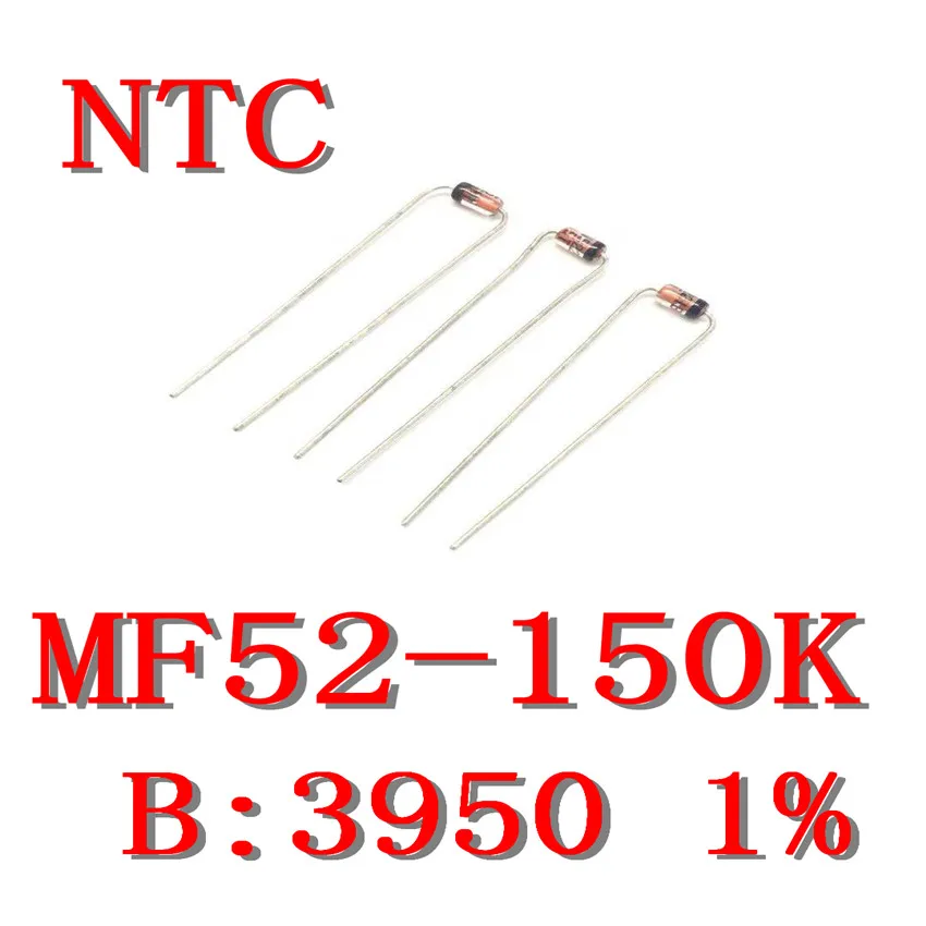 Бесплатная доставка 20 шт 150k OHM NTC Термистор резистор MF52 150K +/ 1% 3950|Кабели для