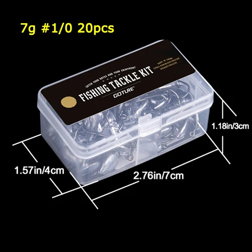 20pcs 7g Набор крючков Goture Jig Head 3,5 г/5 г/7 г/10 г/14 г стакан рыболовный крючок снасть Мягкая приманка морской стоячий Вибрационный крючок Карп Рыболовный крючок - Цвет: 20pcs 7g