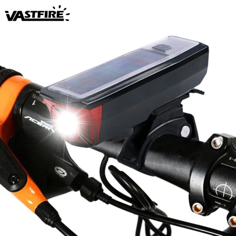Водонепроницаемый велосипедный фонарь на солнечной энергии с велосипедным