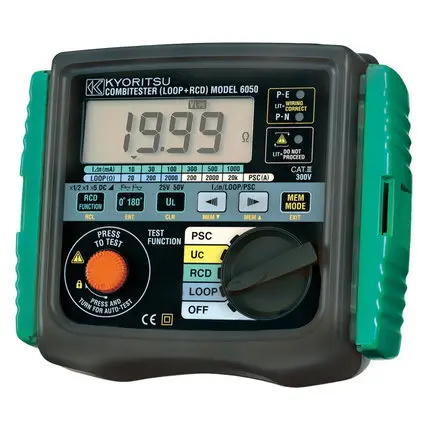 

Цифровой комбинированный тестер KYORITSU 6050 (Loop + RCD) C с австралийской вилкой 20/200/Ом