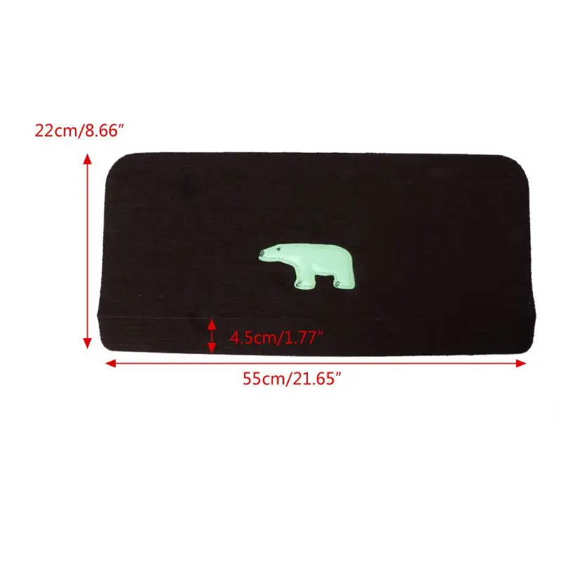 Нескользящие световой ковровые ступени лестницы блеск в ночное время, с изображением медведя на нескользящей подошве Лестницы ковер