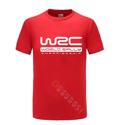 Футболка мужская с принтом логотипа wrc хлопковая рубашка круглым вырезом и