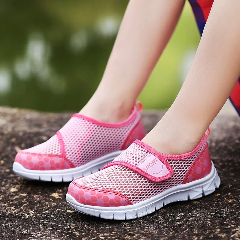 2018 New children breathable net shoes comfortable soft student sport for Kids running boys girls sneaker green pink | Детская одежда и