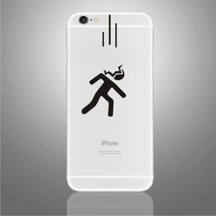 For iPhone 6 B W(19) Виниловые наклейки для iPhone 6/6 Plus для iPhone 7/8 Plus забавные частичные наклейки для iPhone 7/8 X/XS черные наклейки - Цвет: For iPhone 6 B W(19)