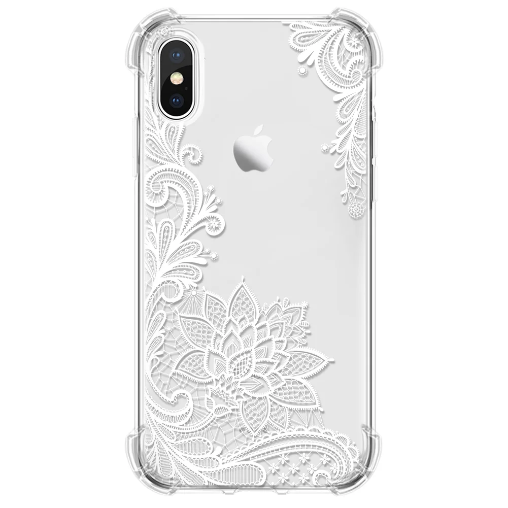 sxhua-ba Чехол с "воздушной подушкой" для iPhone 7 Plus, 8, 5, 5S, SE, 11 Pro, Max, Кристальный Мягкий ТПУ чехол с цветами для iPhone X, 6, 6 S, XS, MAX, XR, противоударный чехол - Цвет: sxhua-ba