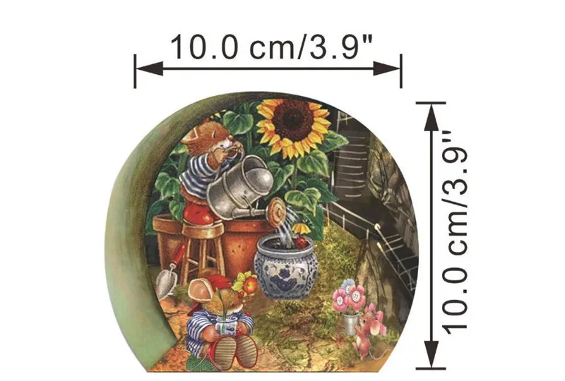 Забавные наклейки с отверстием для мыши украшение угла стены подарок детей