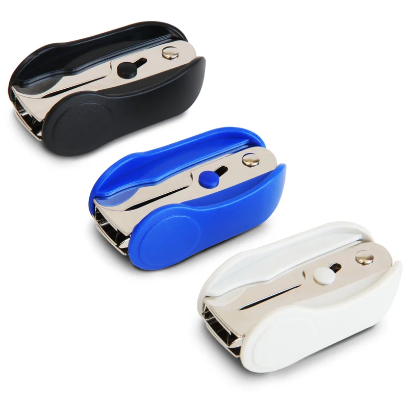 1 шт мини Портативный Стандартный металлический антистеплер нажимной стильный