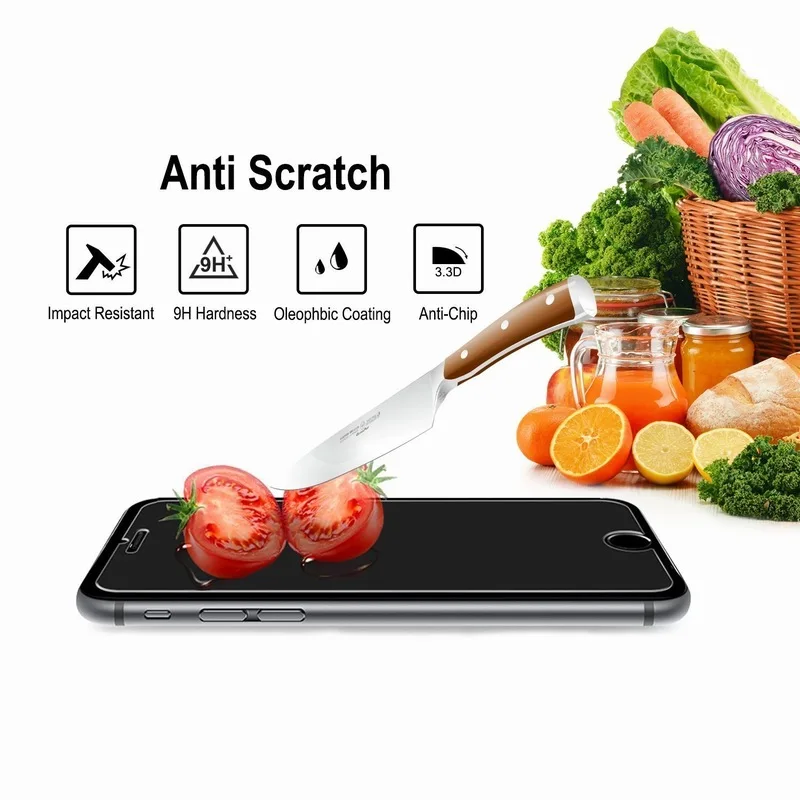 Ascromy 2 шт для iPhone 8 7 6s 6 S Plus защита экрана с установочными инструментами закаленное