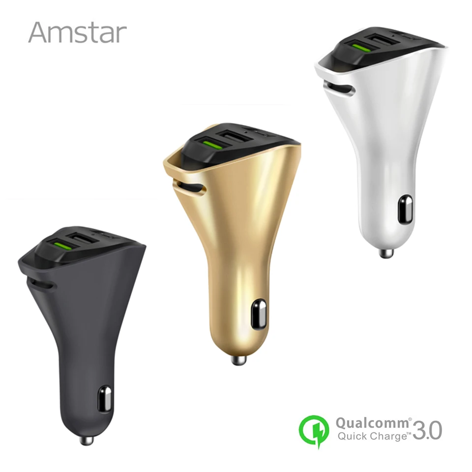 Amstar Quick Charge 3 0 33 W Автомобильное зарядное устройство для iPhone samsung huawei быстрое type C USB