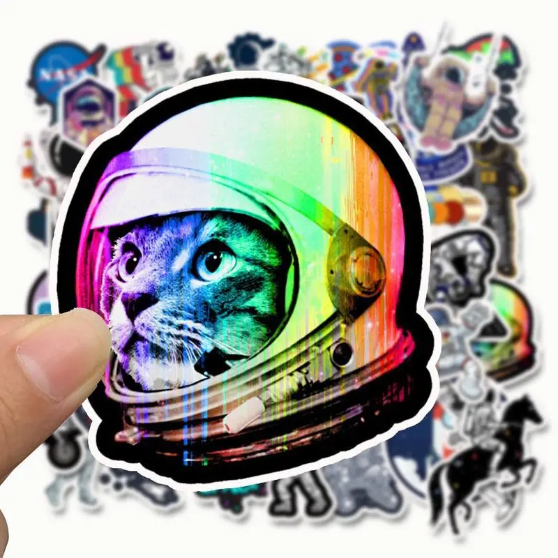 50 шт./компл. наклейка астронавт в космосе s для чемоданов скейтбордов ноутбуков