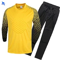 202021 new kids soccer goalkeeper jerseys set mens sponge football long sleeve goal keeper uniforms kits goalie training suit