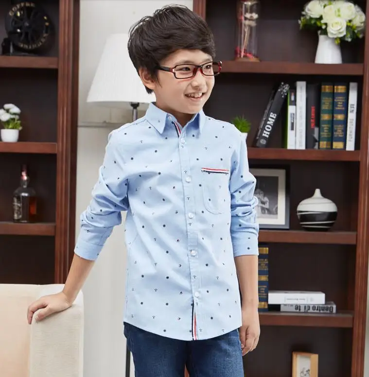 

Spring autumn 2018 boy's Oxford shirt.