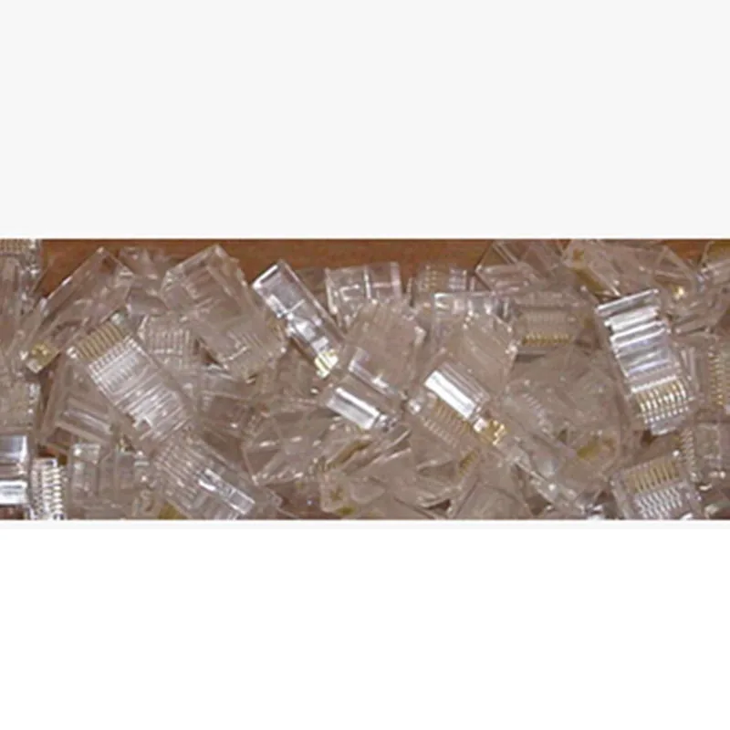 100 шт. Новый Cat5 RJ45 8P8C сетевой кабель Кристальный разъем AMP 8Pin обжимной Модульный