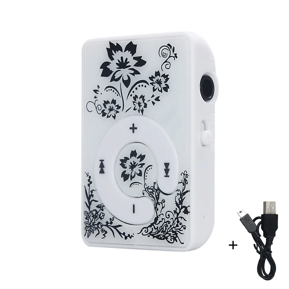 WINBOB Hifi мини клип цветочным узором MP3 плеер Media Поддержка Micro SD карты памяти с