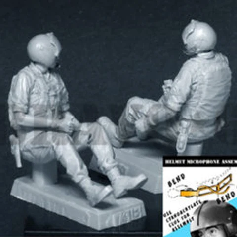Масштаб 1/35 Неокрашенная полимерная фигурка современный вертолет Экипировка 2 |