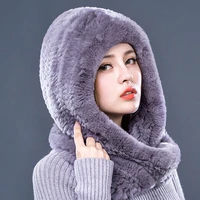 queenaweet real fur shawl knit rex rabbit fur poncho with hooded rabbit fur knitted scarf shawl children lady