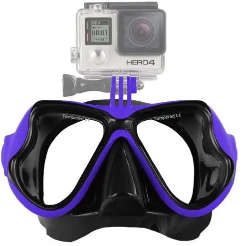 Blue Go Pro маска для дайвинга спортивные очки для плавания и дайвинга для GoPro Hero 4 Session 3+ SJCAM SJ4000/SJ7000 для XiaoMi Yi для SONY AE - Цвет: Blue