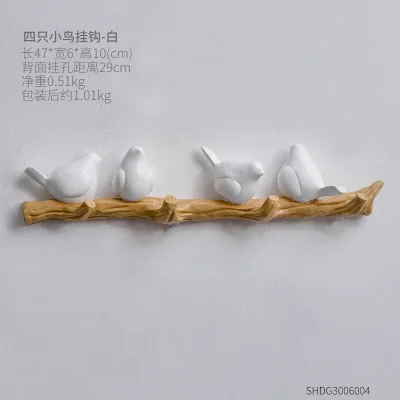 6 Качественный простой подтяжки 3D птица полимерный крючок магазин одежды гостиная креативная Скандинавская стена DIY Украшение Вешалка 5 цветов - Цвет: 6