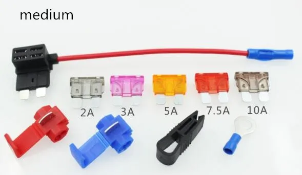 Темно-серый 1 комплект Автомобильный MICRO 2 адаптер предохранителя Add-a-circuit электрический прибор Автомобильный флашковый предохранитель держатель для Ford 7.5A 10A 15A 20A - Цвет: Темно-серый