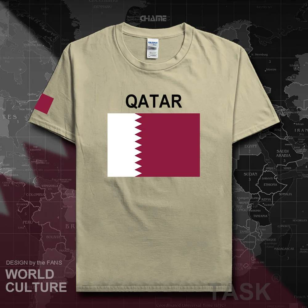 State of Qatar мужские футболки 2017 трикотажные сборной страны 100% хлопок футболка для