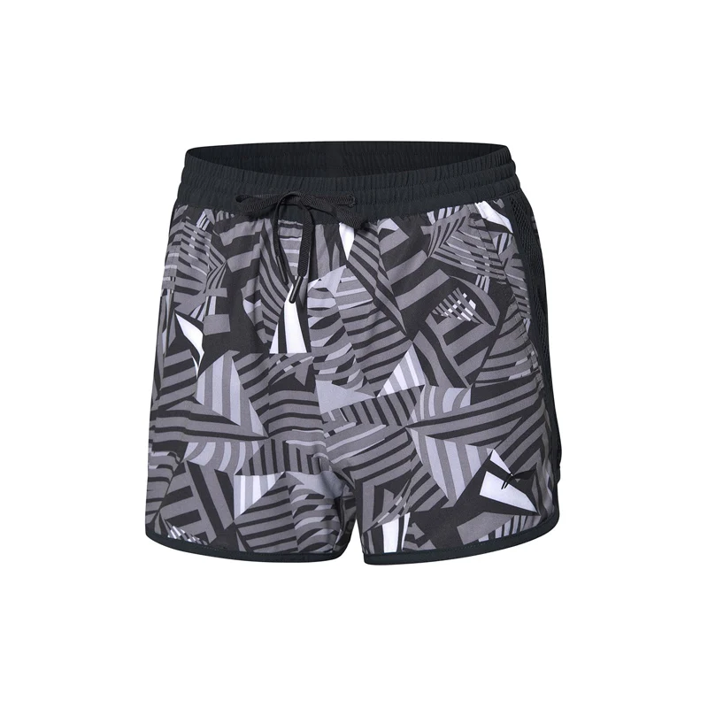 Li-Ning женские тренировочные спортивные шорты 86% полиэстер 14% спандекс дышащие удобные спортивные шорты с подкладкой AKSP036 WKD614 - Цвет: AKSP036-2H