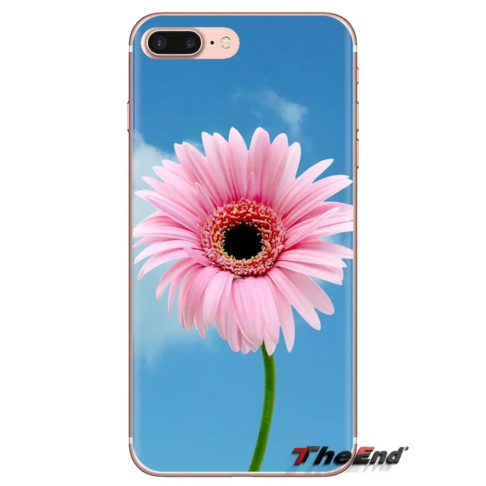 Pink Flower Blue Sky Transparent Soft Cases Covers For iPod Touch Apple iPhone 4 4S 5 5S SE 5C 6 6S 7 8 X XR XS Plus MAX |