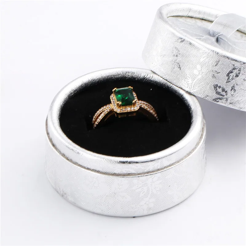 BUDONG помолвочный Зеленый хрустальный камень женское кольцо с цирконом для