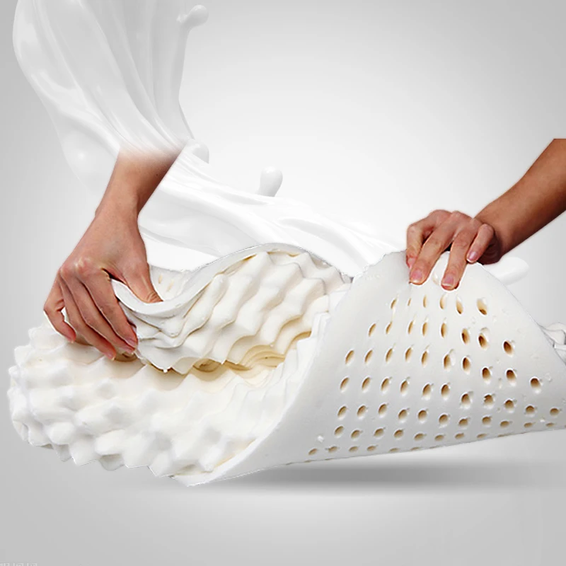 Магнитная подушка из натурального латекса Ортопедическая для шеи с эффектом