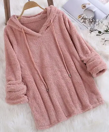 Новинка 2019 осенняя модная Женская толстовка с длинным рукавом однотонная