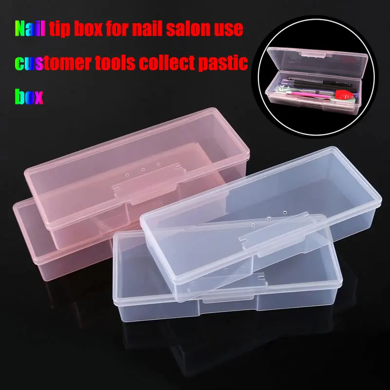 

Nail tip box for nail salon use customer tools collect pastic box